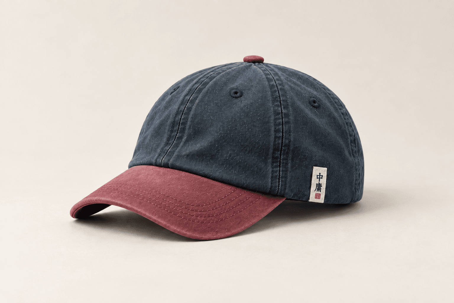 Navy / Rose Zhong Yong cap concept; final product not verified